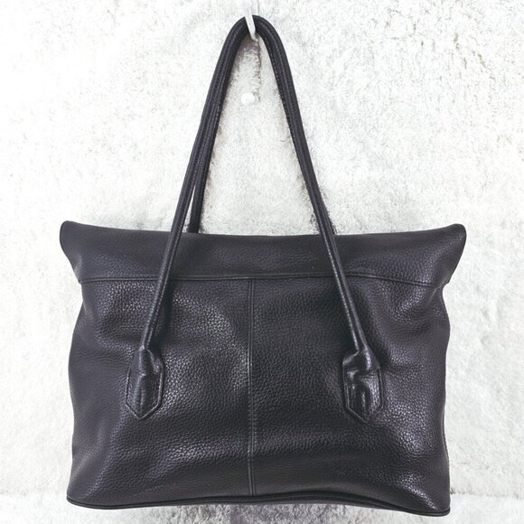 $_12.JPG?set_id=880000500F BARR & BARR Large Black Pebble Leather Double Handle Fold Over Shoulder Bag